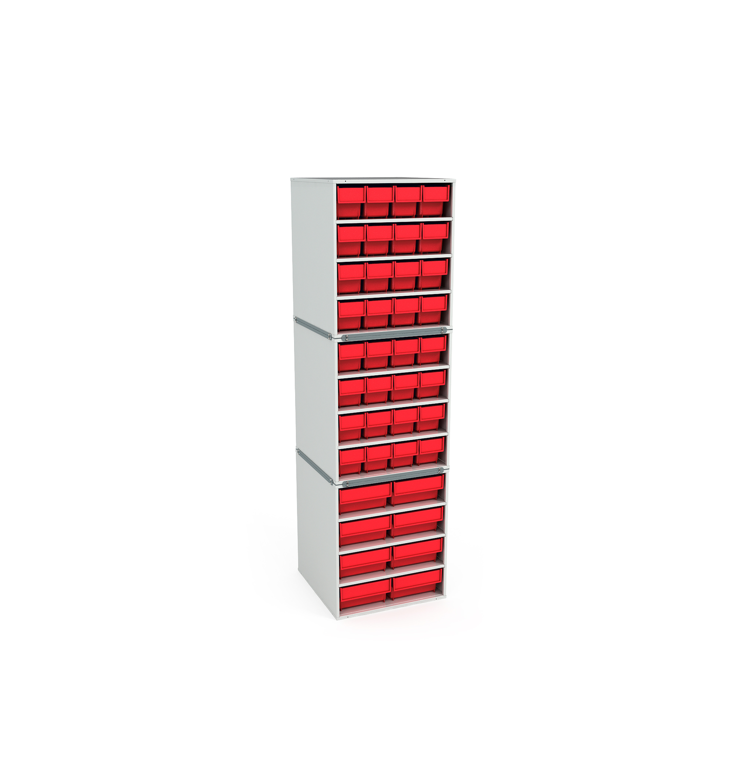 Кассета ДиКом 3 яруса (красные ящики)
